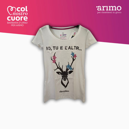 T-shirt in cotone "io, tu e..." - dressed by Barbara d'Urso